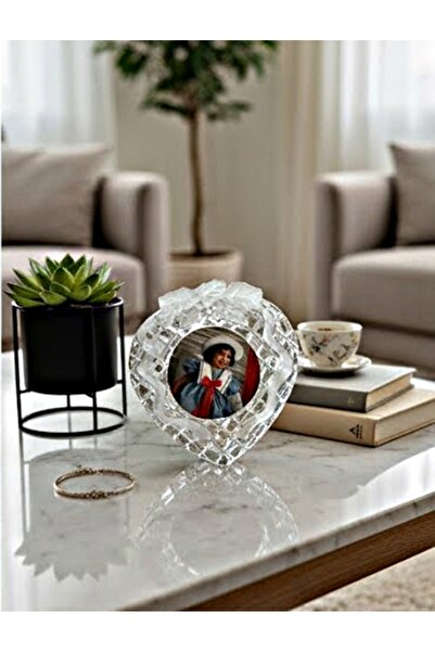 DECOSTYLE Kristal Kalp Resimlik Desenli - Şık Dekoratif Fotoğraf Çerçevesi Hediyelik