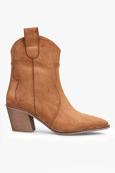 Shoeberry Γυναικείες καουμπόικες μπότες Vega Brown Suede