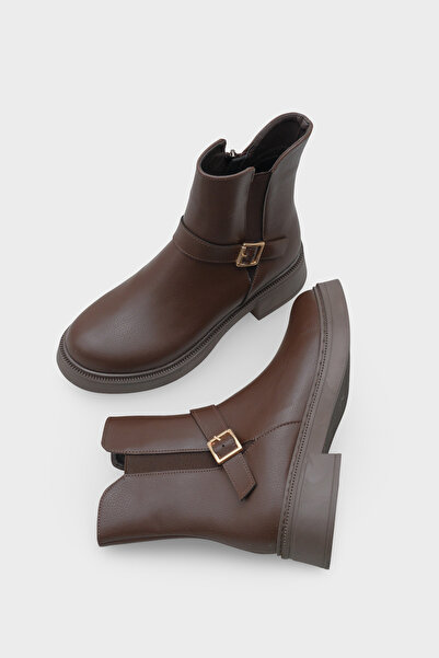 Capone Outfitters Daria Yandan Fermuarlı Tokalı Lastikli Kadın Bot