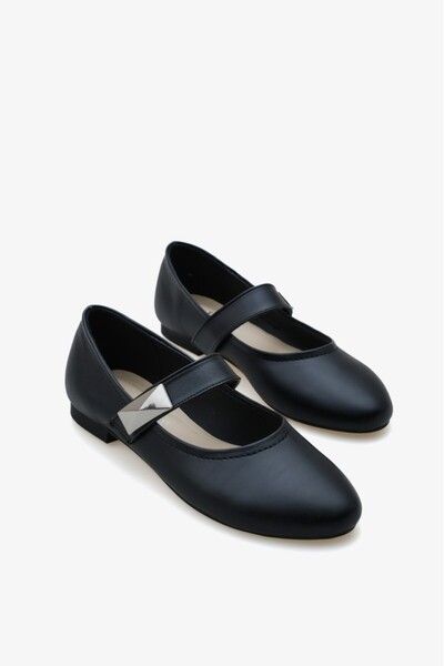 İNNA Yuka Kadın Bantlı Babet Siyah