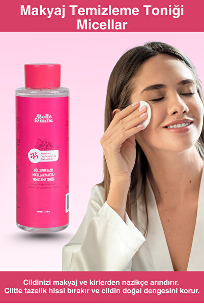 Belle Femme Gül Suyu Bazlı Micellar Makyaj Temizleme Toniği 400 Ml.