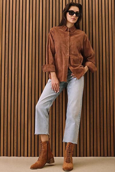 Ziya , Kadın Hakiki Deri Bot 1531050Z26103551K2 Taba