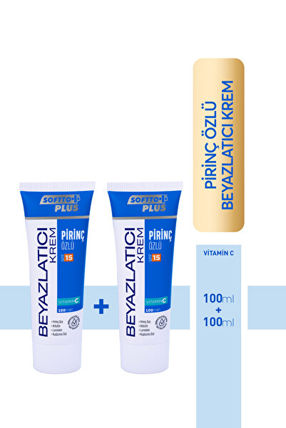 Softto Plus Pirinç Özlü Beyazlaştırıcı Krem 2 Adet