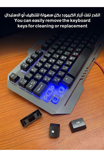 BTMAX Complete Gaming Set – RGB Keyboard + Professional Mouse + 20×30 cm Mouse Pad