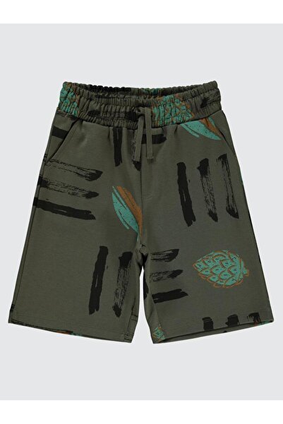 Civil Boys Three Stripes Printed 6-9 Years Old Capri - Khaki 8-9 Years Old