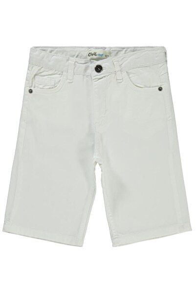 Civil Boys Basic 5 Pocket 6-9 Years Old Capri - White6-7 Years Old