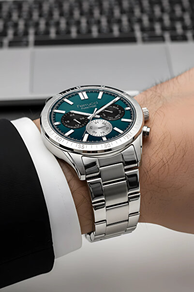 Ferrucci Function Erkek Kol Saati Çelik Kordon Gold Bileklik Hediyeli 3atm sdfer061