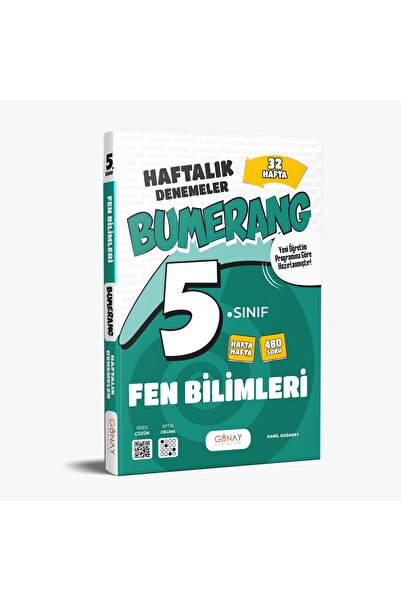 Günay Yayınları GÜNAY YAYINCILIK 5. SINIF BUMERANG FEN BİLİMLERİ 32 HAFTALIK DENEMELER (GÜNCEL MÜFREDAT)