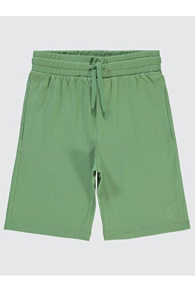 Civil Boys يلكن مطرز قماش جيرسي وحيد 10-13 سنة كابري - كاكي