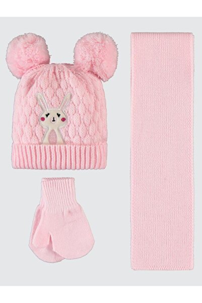 Civil Baby 6-24 Months Scarf Beanie Glove Set - Pink Standard