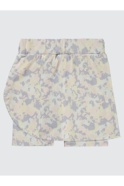 Civil Girls Kamuflaj Baskılı 6-9 Yaş Şort - Lila 8-9 Yaş