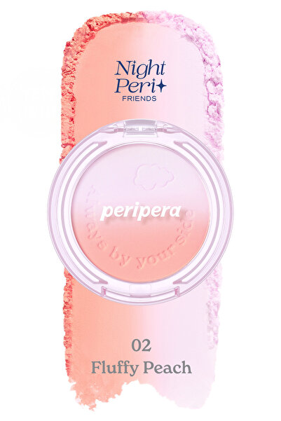 PERIPERA Doğal Görünüm Sunan İki Tonlu Pudra Allık PERIPERA Pure Blushed Custom Cheek 002 Fluffy Peach