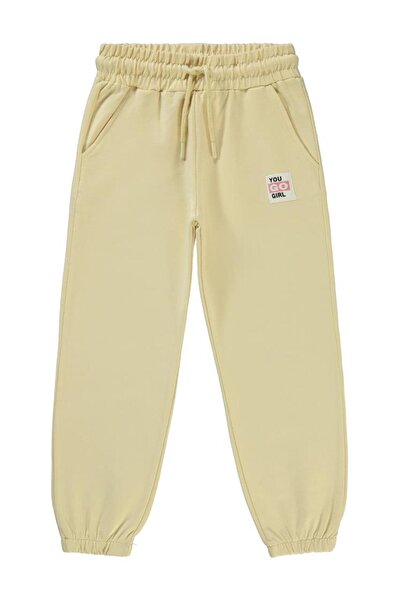Civil Girls Pantaloni de trening pentru fete 10-13 ani - Galben 11-12 ani