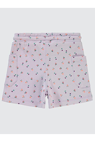 Civil Girls Pantaloni scurți Lale cu imprimeu pentru 2-5 ani - Lila 3-4 ani