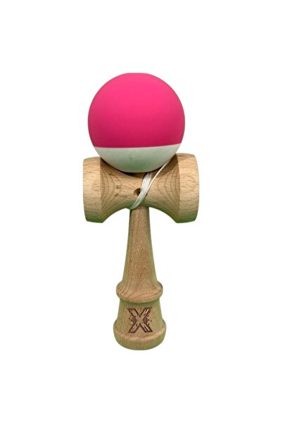 Kendama X Original, Professional, Flippy, Wood, 18 cm, Rubber Grip, Dark Pink...