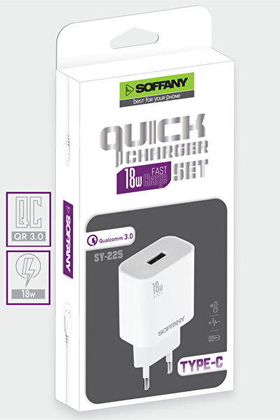 Soffany SY-225 QC Type-C Şarj Seti + Kablo