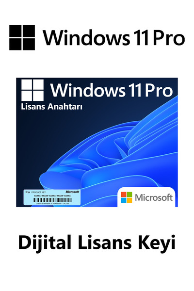 MICROSOFT Windows 11 Pro Key | Dijital Lisans Anahtarı | 7/24 Anında Otomatik Teslimat | 32&64 Bit Uyumlu