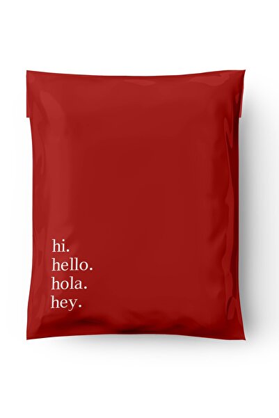 House Of Pack Kargo Poşeti Renkli - 35x45 Cm - Kırmızı - 100 Adet ' Hi-Hello-...
