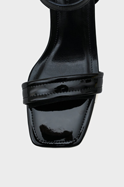 Capone Outfitters Sandale de damă Cresa cu toc mediu cu o singură curea la gleznă