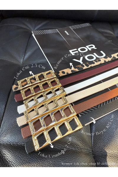 Fiori Ince Zincir Tokalı Basic Kadın Pantolon Kemeri, Ceket Kemeri, Elbise Ke...