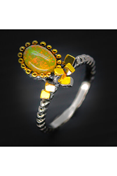 FashionBijoux Inel din argint 925 cu opal pastelat