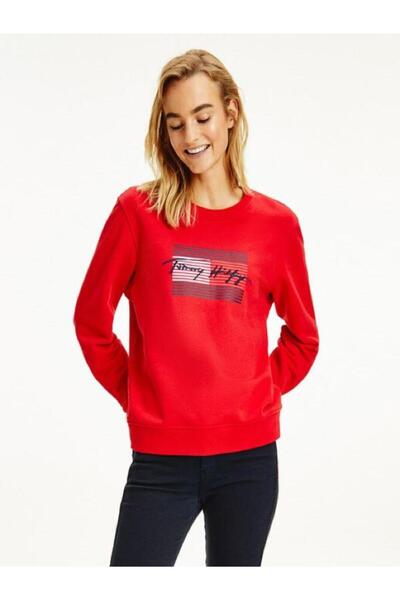 Tommy Hilfiger Organıc Cotton Sıgnature Logo Sweatshırt