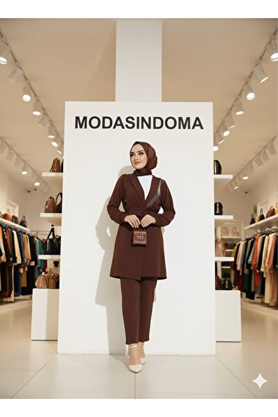 modasindoma kadın zincir detaylı ikili takım