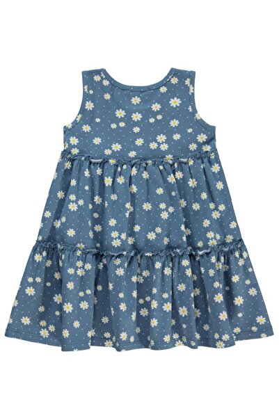 Civil Girls فستان حزام العنصر الأزرق للأطفال من سن 2 إلى 5 سنوات