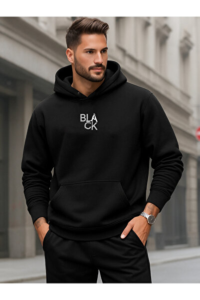 DEEPSENCE Чоловічий худі з капюшоном Blacck Чорний