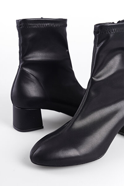 Capone Outfitters Dámské strečové kozačky na středním podpatku s kulatou špičkou