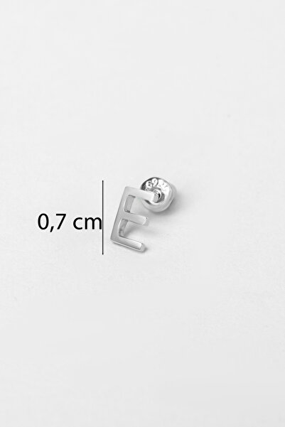 So CHIC... My Story E Harfi 18 Ayar Beyaz Altın Kaplama Gümüş Tek Küpe