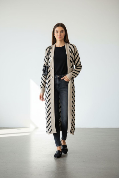 ENDAMIM HIRKA UZUN TRİKO DÜĞME DETAYLI KAPAMASIZ