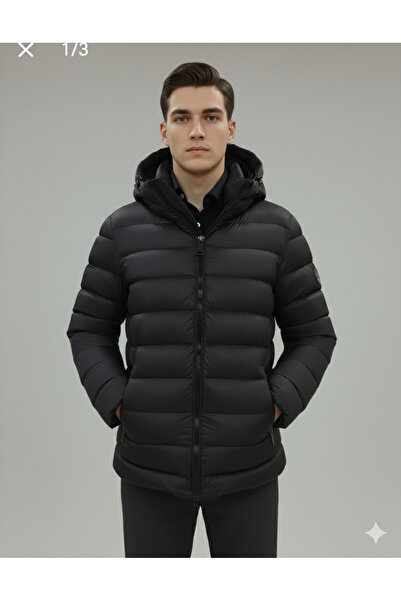 güncüoğlu GÜNCÜOĞLU Jachetă de iarnă pentru bărbați, cu glugă, din fibră de p...