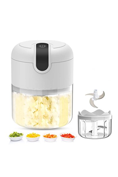 Generic مطحنة ثوم كهربائية، محضرة طعام صغيرة للخضراوات والبصل والزنجبيل والمكسرات (250 مل)