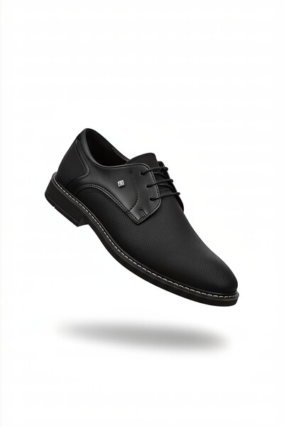 Riccon Чорні чоловічі повсякденні туфлі 0012146