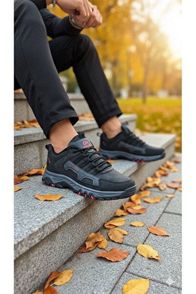 Roller Pantofi ortopedici impermeabili pentru bărbați - negru roșu