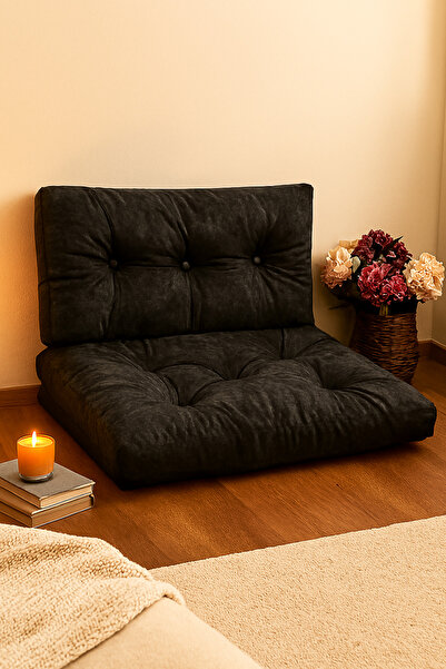 Mutfakta Moda Antrasit Renk İkili Yer Minderi Takımı – Köşe / Petek Önü / Pal...