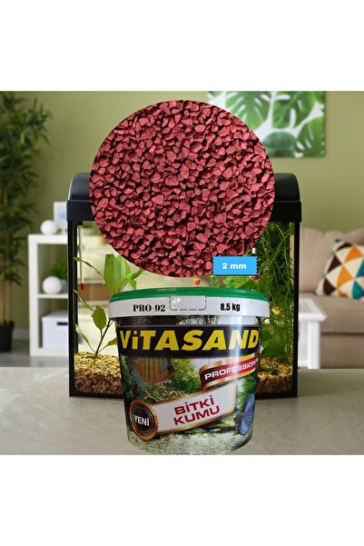 Vitasand Pro-92 2mm Kırmızı Akvaryum Ve Bitki Kumu Bitki Toprağı 8.5 Kg