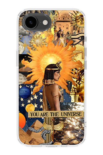 FLAMENKO حافظة هاتف شفافة متوافقة مع آيفون 17E من طراز كليوباترا منقوش