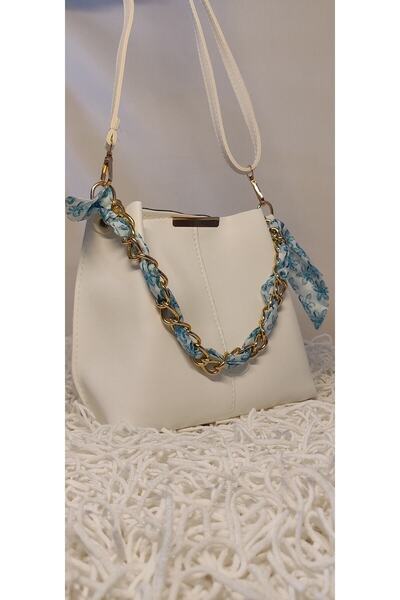 Z&HA Accessory BEYAZ Жіноча сумка з ланцюжком, аксесуарами, м'якою шкірою, 3 відділеннями, ручками та ременем через плече