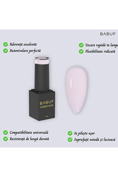 BABUF Baza Rubber | Roz Laptos | RB 24 | 15 ml