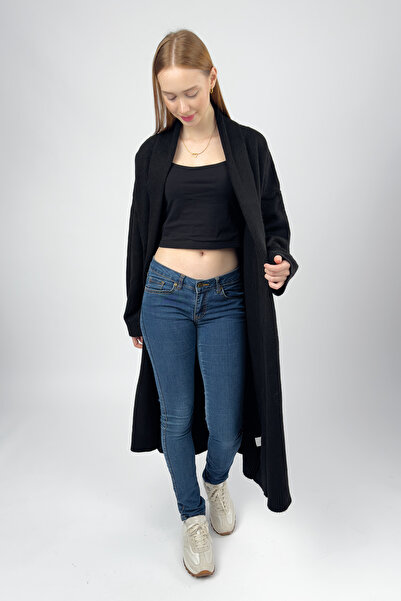 Betimoda Women's Shawl Collar Long Knitwear Cardigan Black