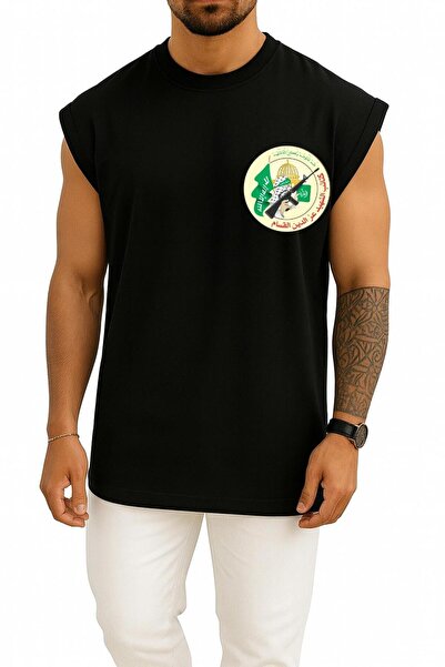Bahriyeli Collection Oversize El Kassam Brigades Gaza Pocket Design Undershirt