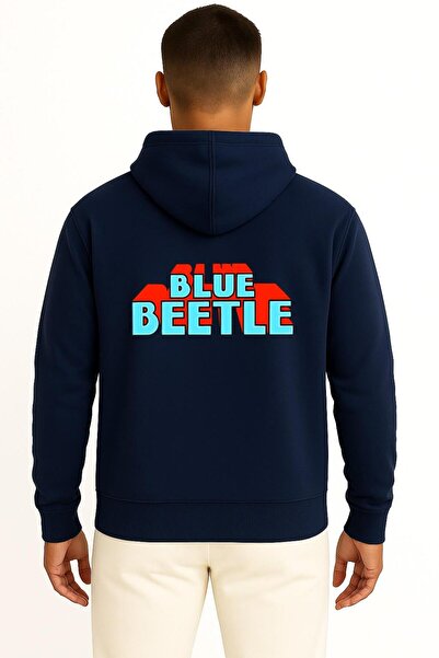 Bahriyeli Collection Худі з капюшоном Blue Beetle з кишенями та спинкою, унісекс