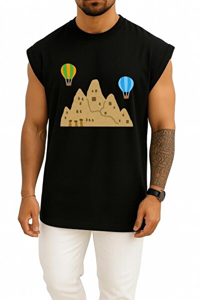 Bahriyeli Collection Oversize Cappadocia Fairy Chimneys and Balloons Chest De...