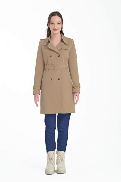 Soydan Güner Su Itici Özellikli Kırışmaz Kumaş Trençkot K.bej 5840