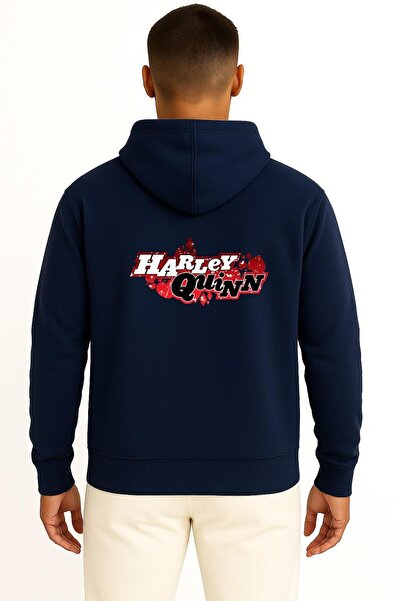 Bahriyeli Collection Унісекс-светр з капюшоном Harley Quinn з кишенями та спинкою
