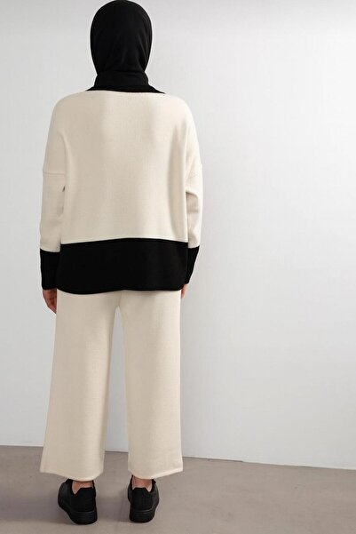 MAY MARA Stand-Up Collar 2-Piece Blazer and Pants Tricot Suit