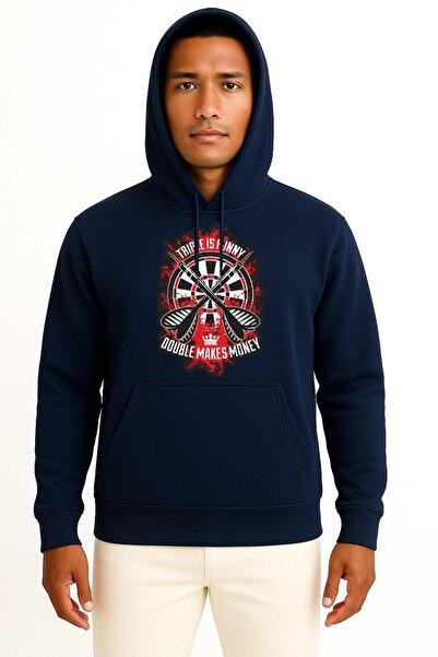 Bahriyeli Collection Hanorac unisex cu glugă, cu designul Triple İs Funny Dou...