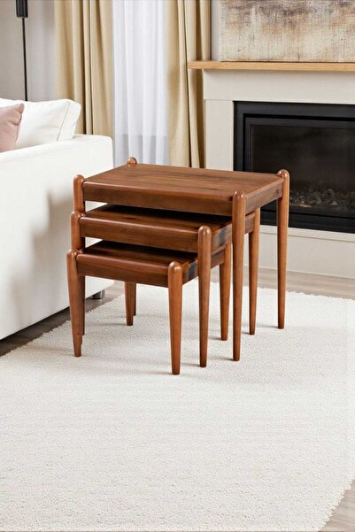 Akabesan Aksesuar Defne Serisi Ceviz Ahşap Renk 1.sınıf Kayın Ağacından Tasar...